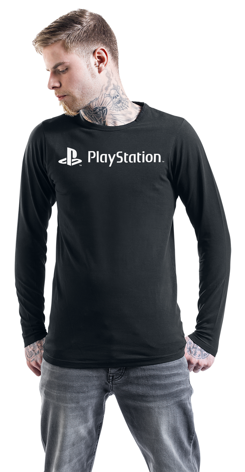 Playstation Logo Long Langarmshirt schwarz