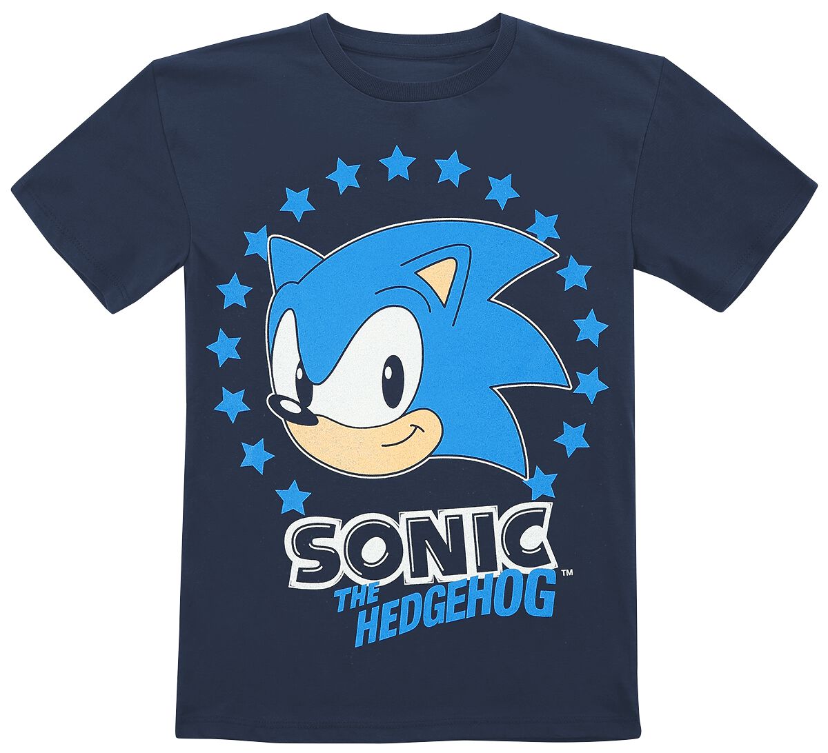 Sonic The Hedgehog - Gaming T-Shirt für Kinder - Kids - Stars - für Mädchen & Jungen - blau