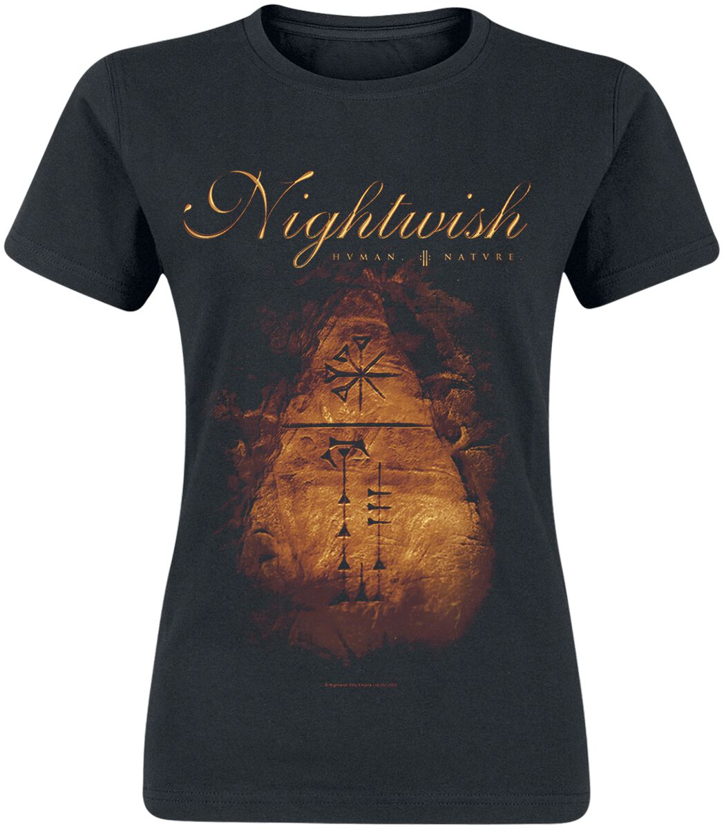 Image of T-Shirt di Nightwish - Human. :||: Nature. - M - Donna - nero