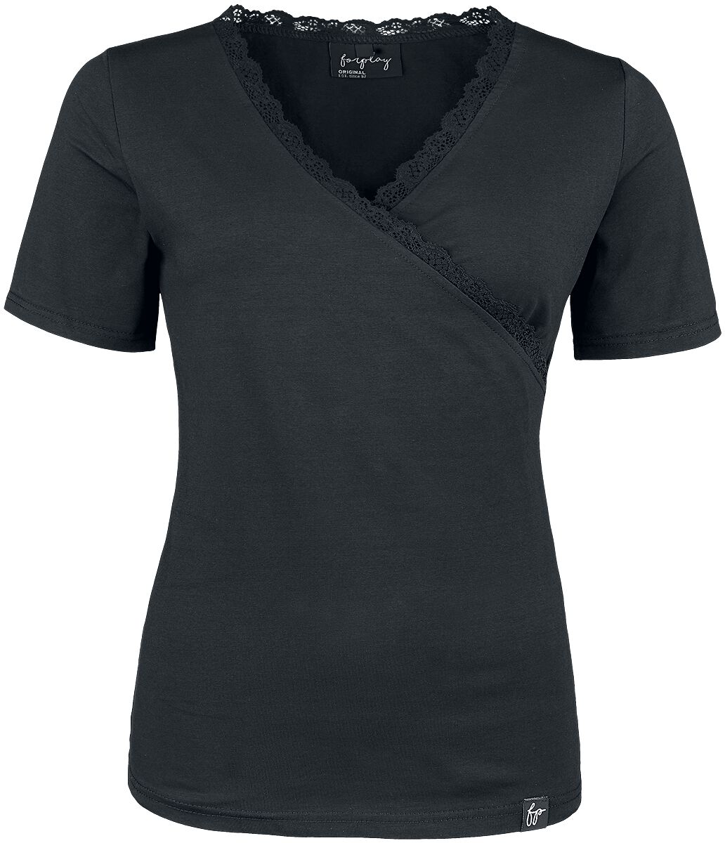 Forplay Brie T-Shirt schwarz in L