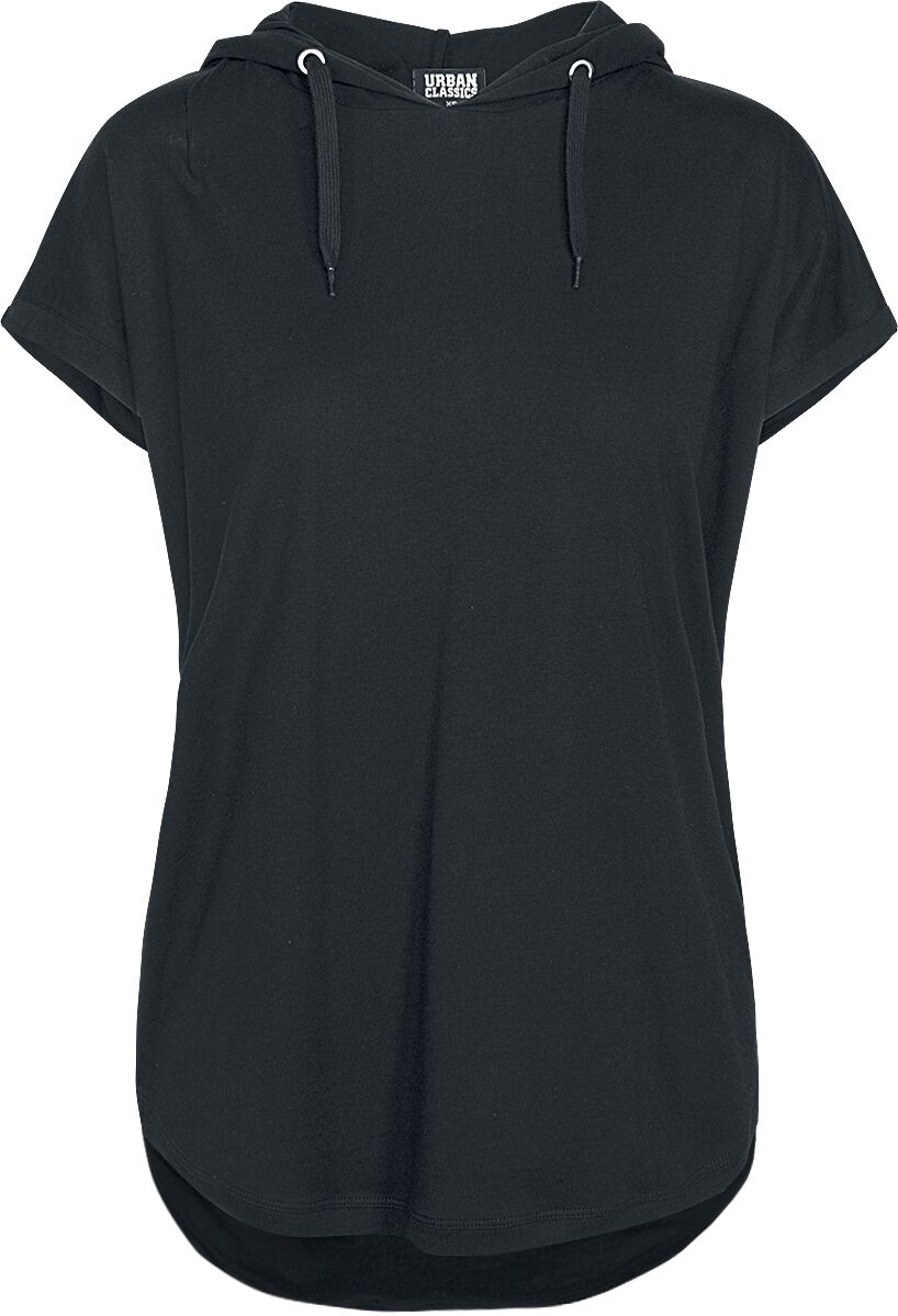 Urban Classics T-Shirt - Ladies Sleeveless Jersey Hoody - XS bis 5XL - für Damen - Größe L - schwarz