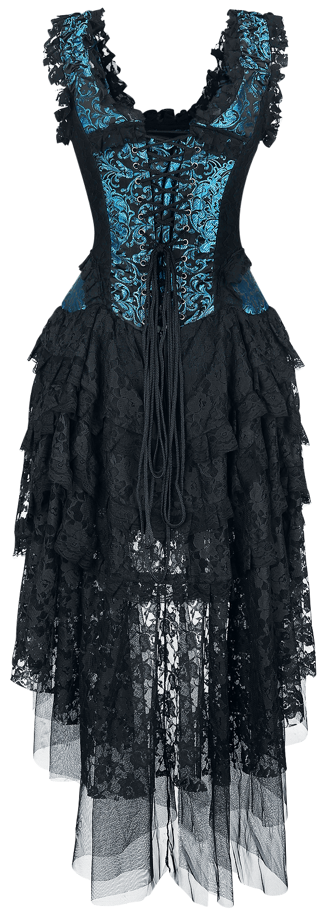 Burleska Ophelie Dress Langes Kleid schwarz blau