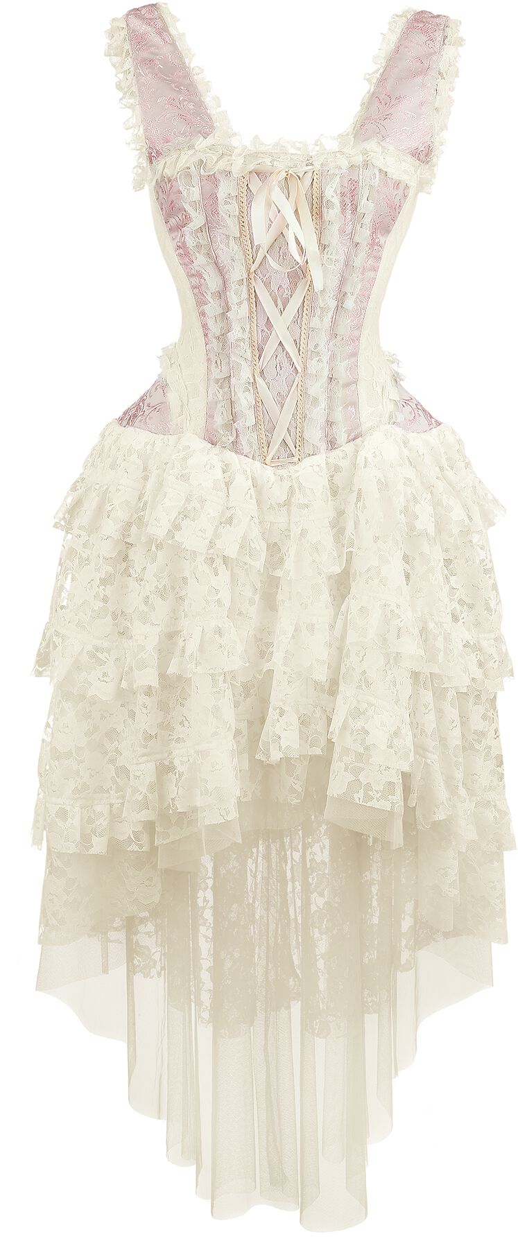 Burleska Ophelie Dress Langes Kleid rosa in XXL