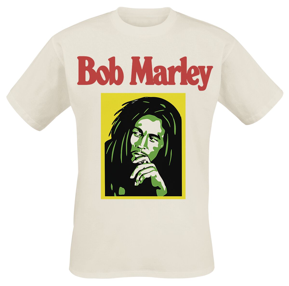 Bob Marley T-Shirt - Rasta Coloured - S bis L - für Männer - Größe S - natur  - Lizenziertes Merchandise!