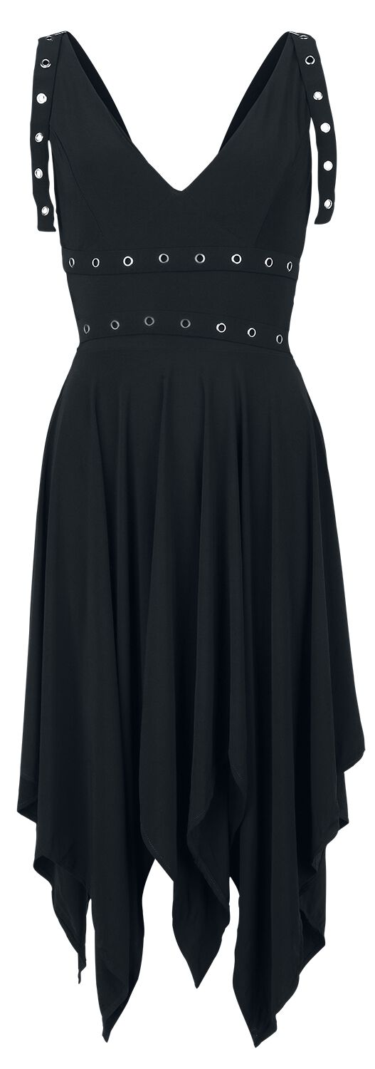 Ocultica – Gothic Kleid knielang – XS bis 4XL – für Damen – Größe 3XL – schwarz