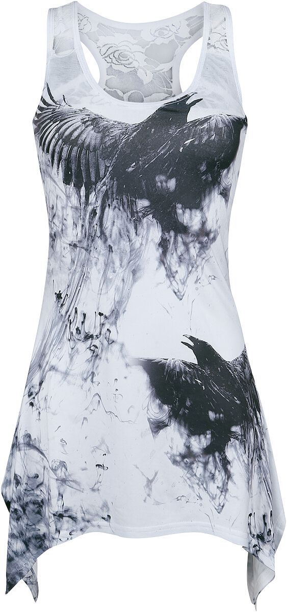 Innocent Crow Shade Lace Panel Vest Top grau schwarz in XXL