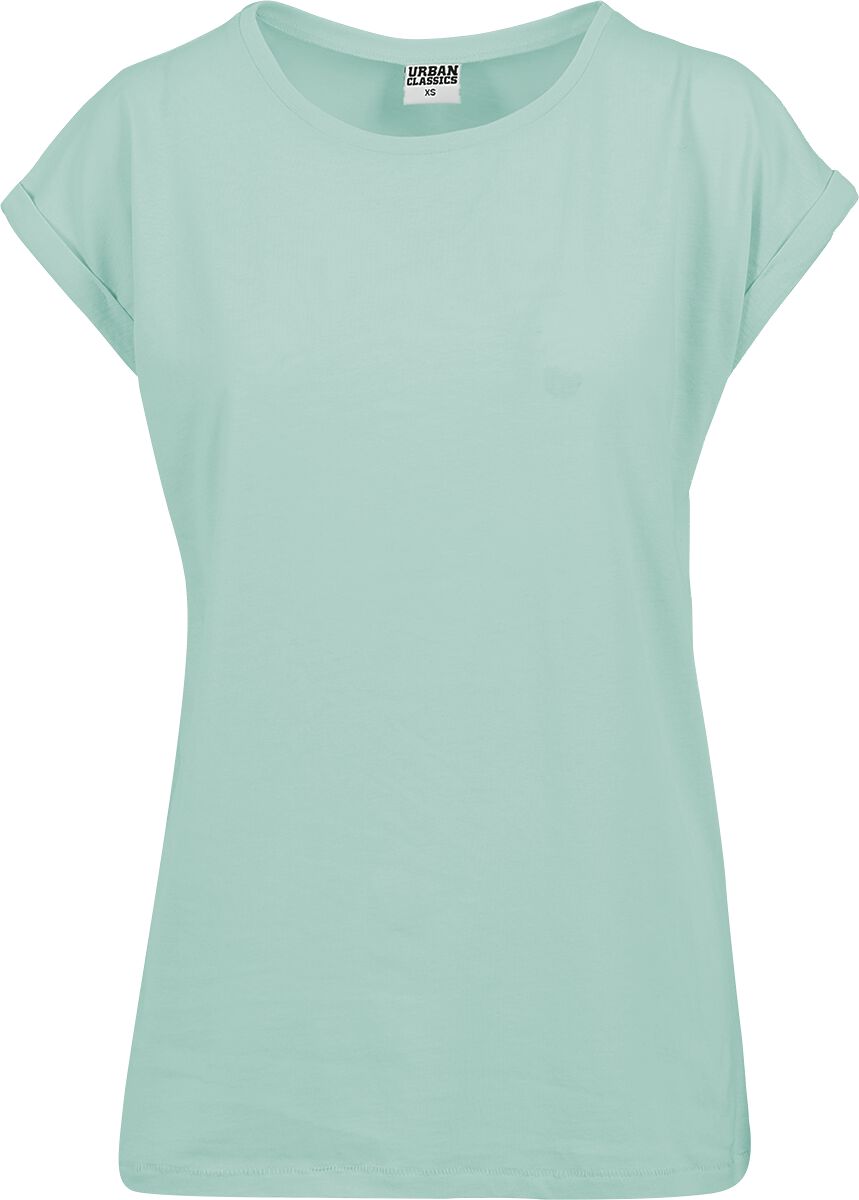Urban Classics T-Shirt - Ladies Extended Shoulder Tee - XS bis 5XL - für Damen - Größe 3XL - mint