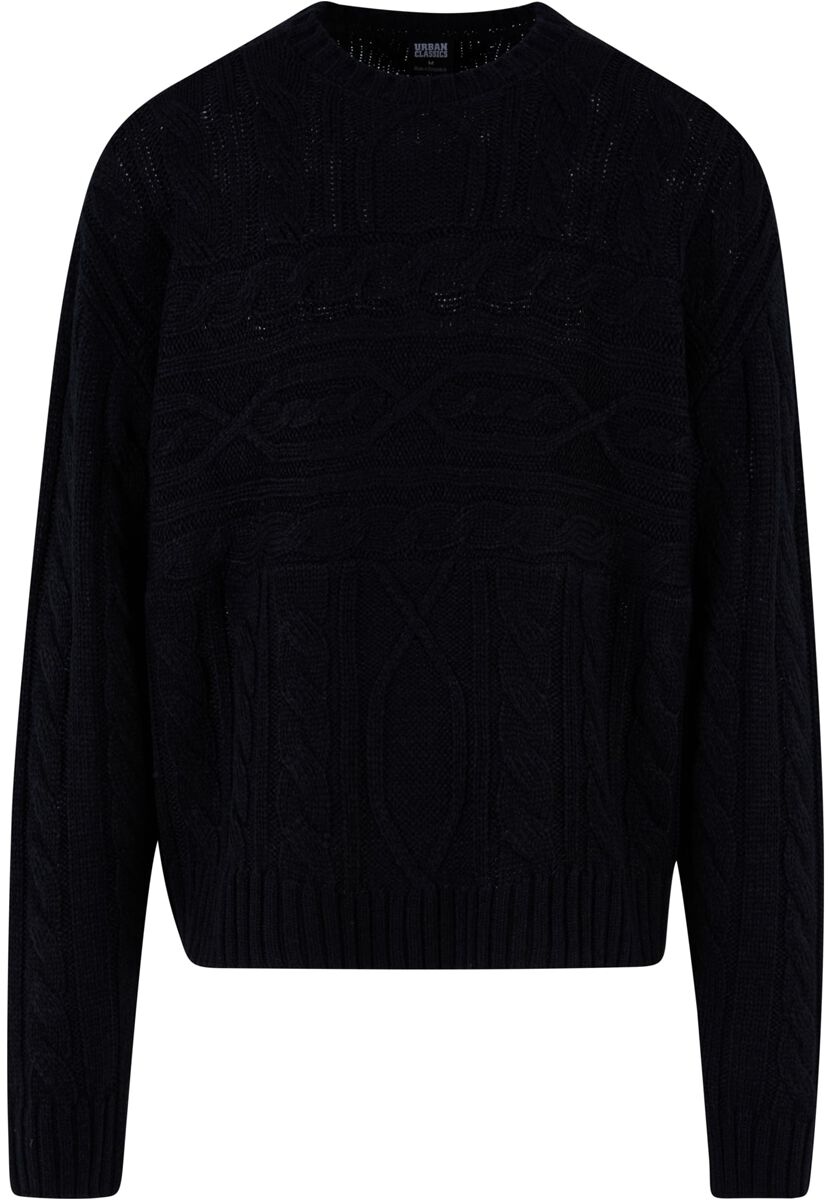 Urban Classics Strickpullover - Set In Boxy Sweater - S bis XL - für Männer - Größe L - schwarz