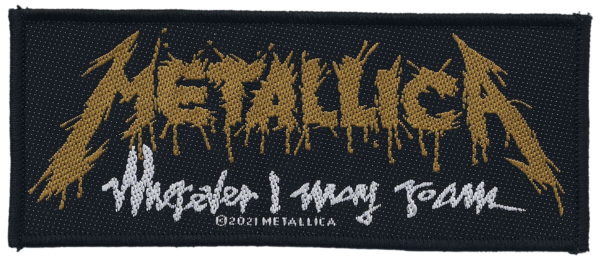 Metallica Patch - Wherever I May Roam - schwarz/weiß/gelb  - Lizenziertes Merchandise!