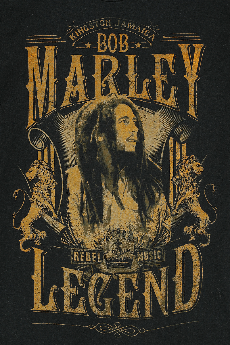 Bob Marley Rebel Legend T-Shirt schwarz