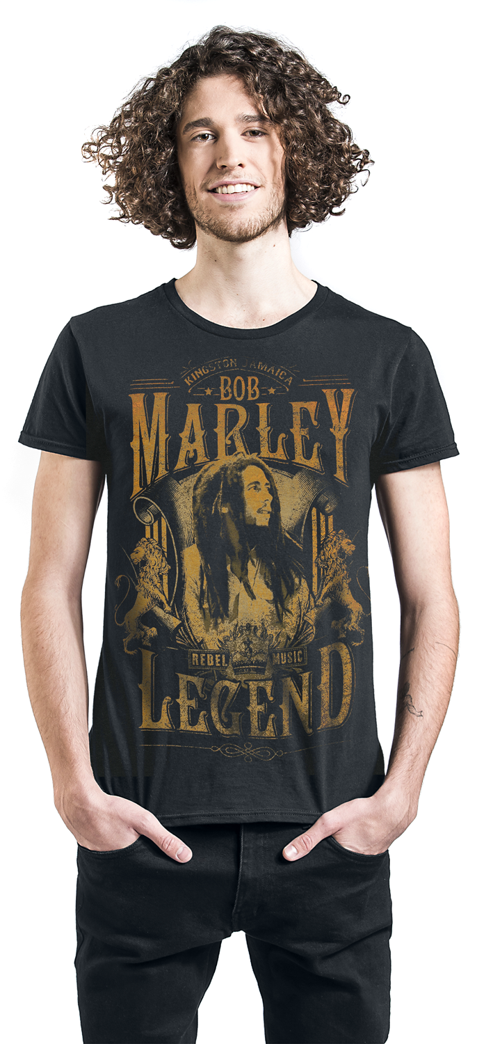 Bob Marley Rebel Legend T-Shirt schwarz