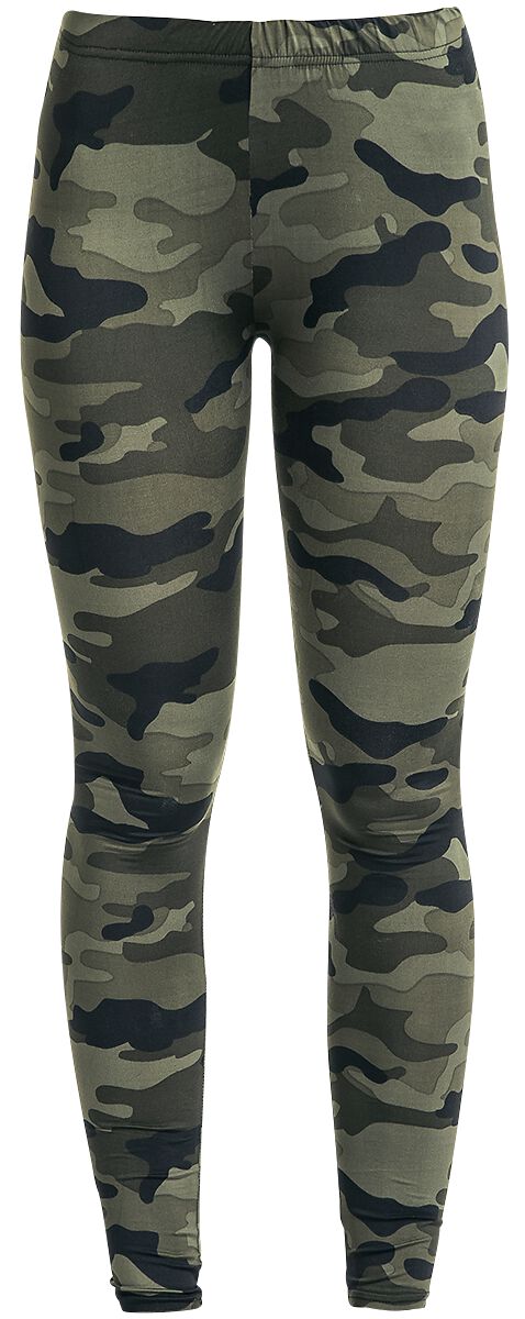 Urban Classics - Camouflage/Flecktarn Leggings - Ladies Camo Leggings - XS bis XL - für Damen - Größe M - woodland