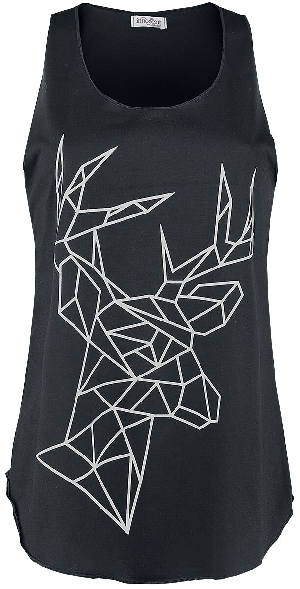 Innocent Geometric Deer Vest Top schwarz in XL