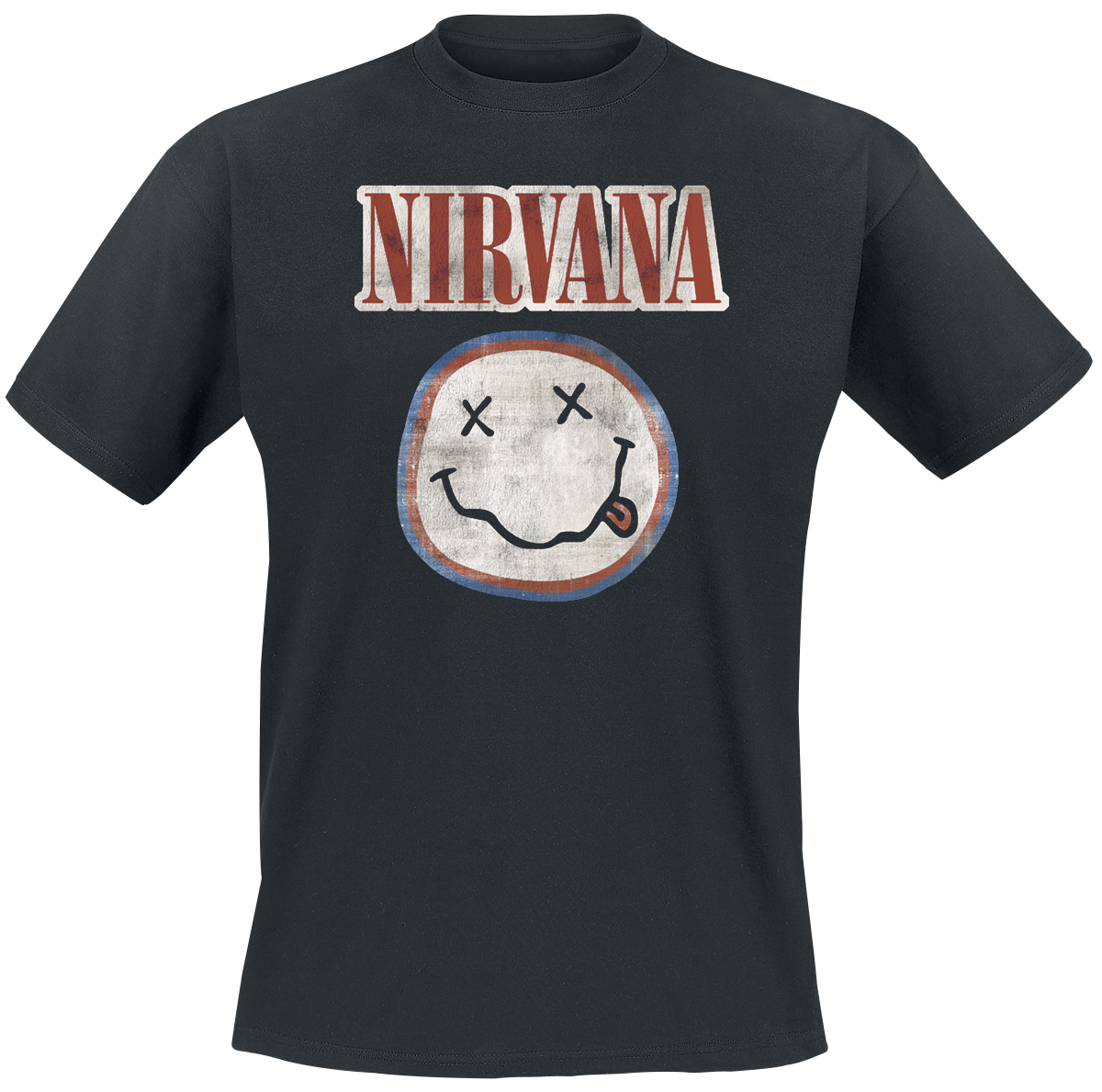 Nirvana - Distressed Logo - T-Shirt - schwarz