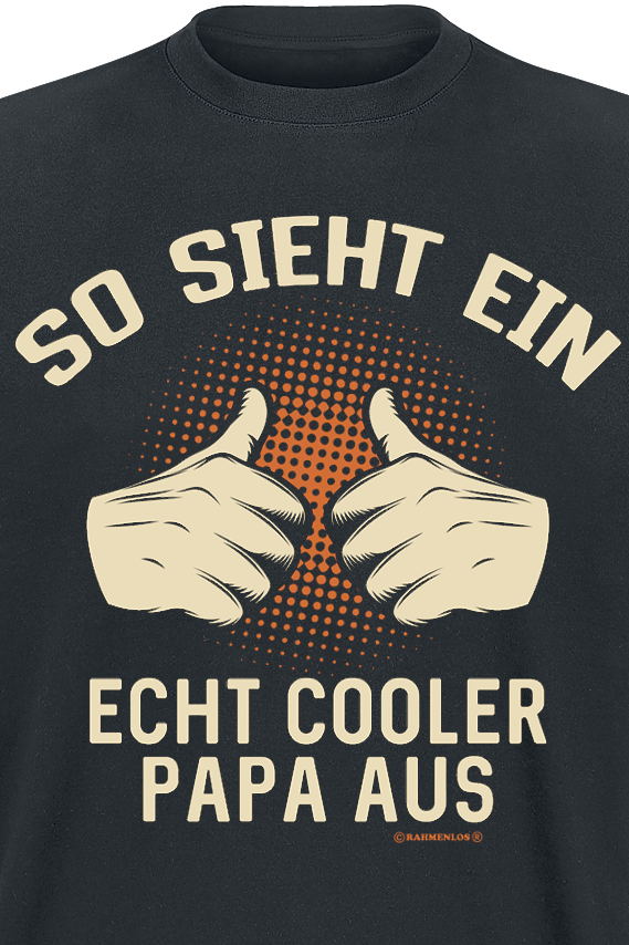 Familie & Freunde So sieht ein echt cooler Papa aus T-Shirt schwarz - 27.51% Rabatt