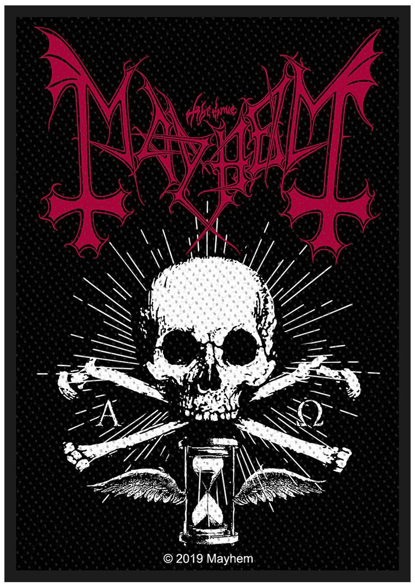 Mayhem Patch - Alpha Omega Daemon - schwarz/weiß/rot  - Lizenziertes Merchandise!