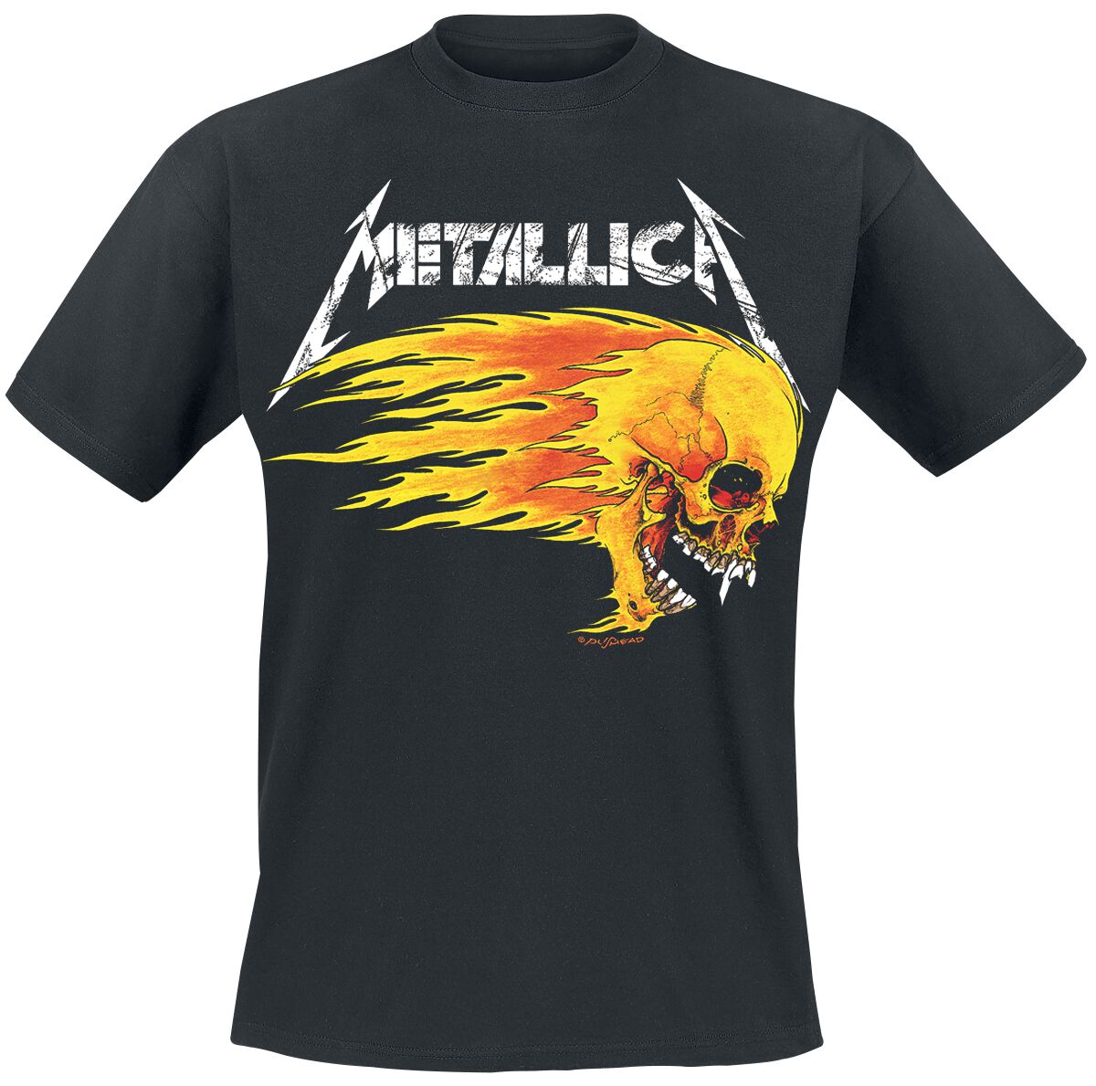 Metallica T-Shirt - Flaming Skull Tour Tee - S bis 5XL - für Männer - Größe M - schwarz  - Lizenziertes Merchandise!