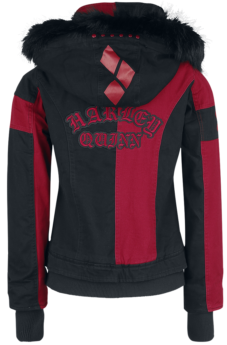 Batman Harley Quinn Winterjacke schwarz rot