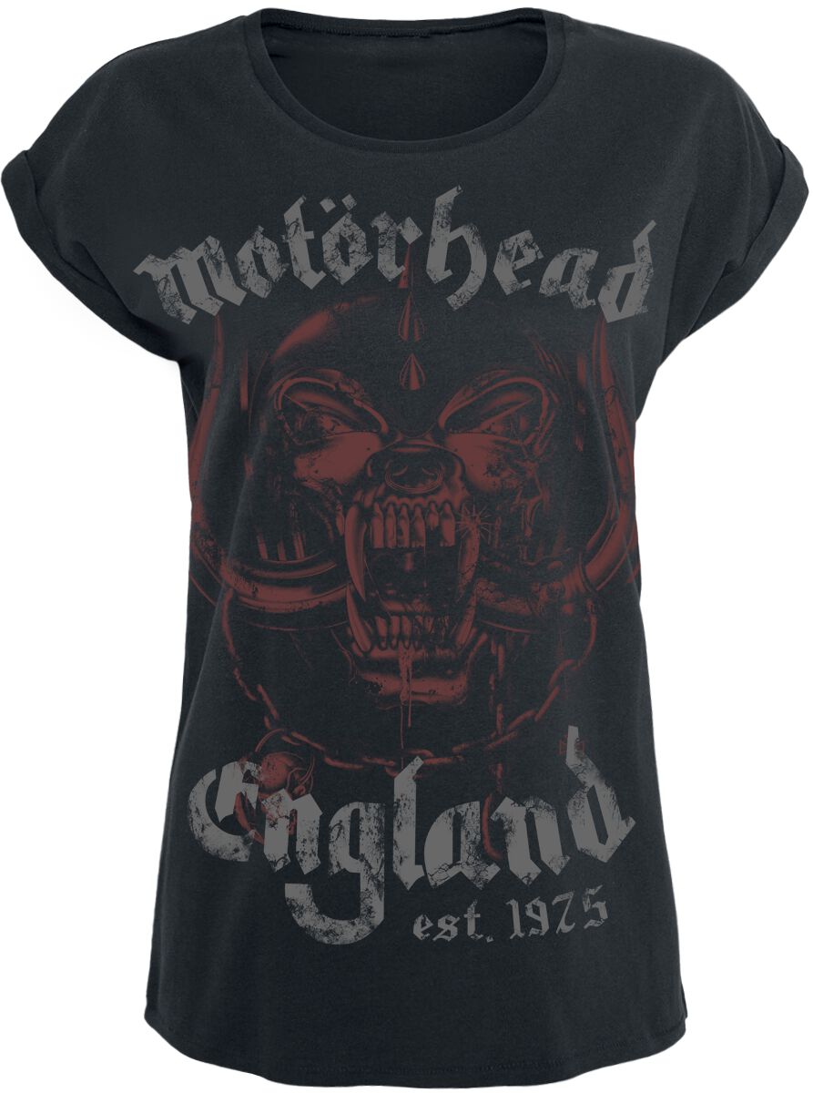 Image of T-Shirt di Motörhead - England - S a XL - Donna - nero