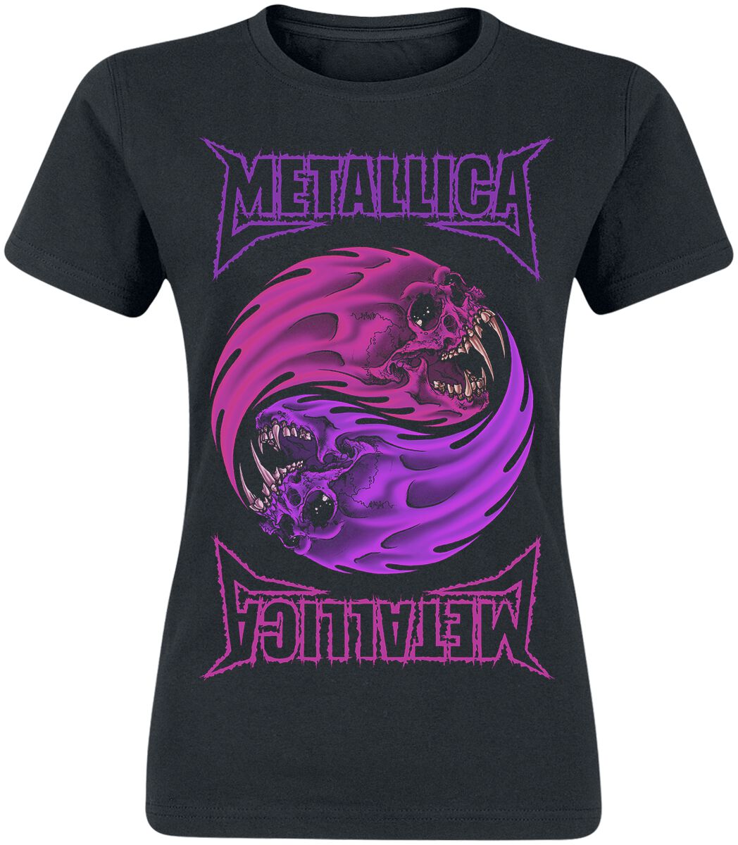 Metallica T-Shirt - Yin Yang - S bis XXL - für Damen - Größe XXL - schwarz  - Lizenziertes Merchandise!