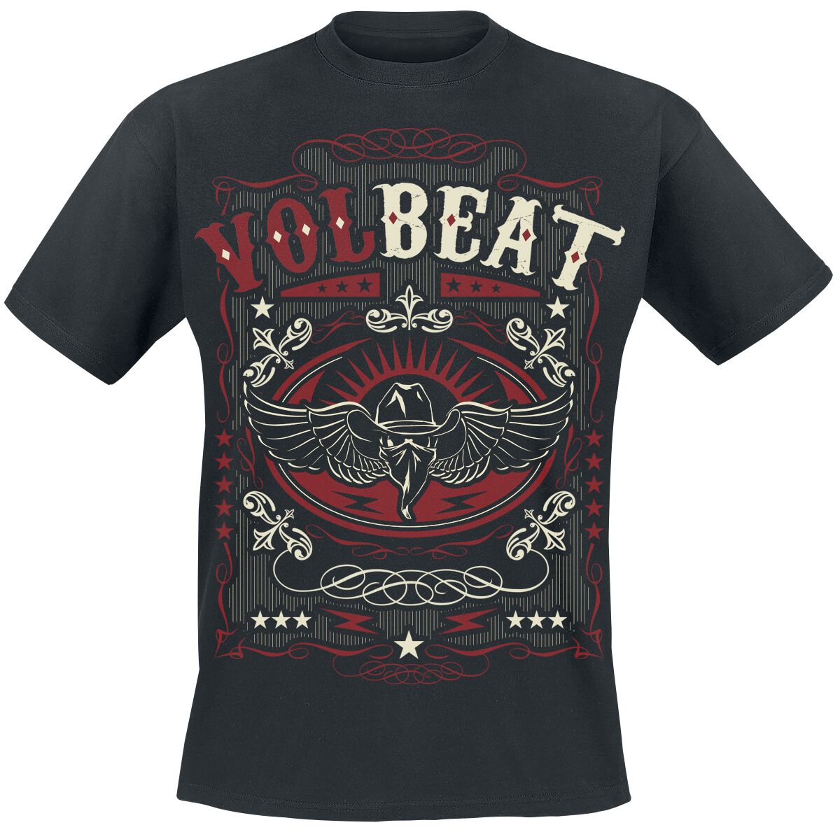 Image of Volbeat Western Wings Black T-Shirt schwarz
