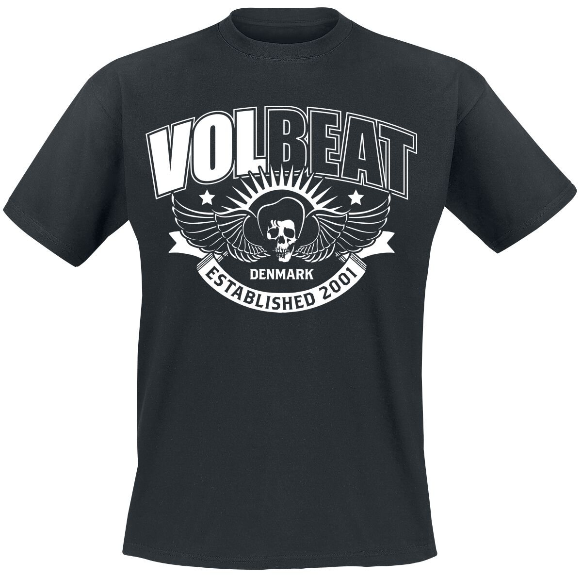 Volbeat T-Shirt - Skullwing Ribbon - S bis 5XL - für Männer - Größe XXL - schwarz  - EMP exklusives Merchandise!