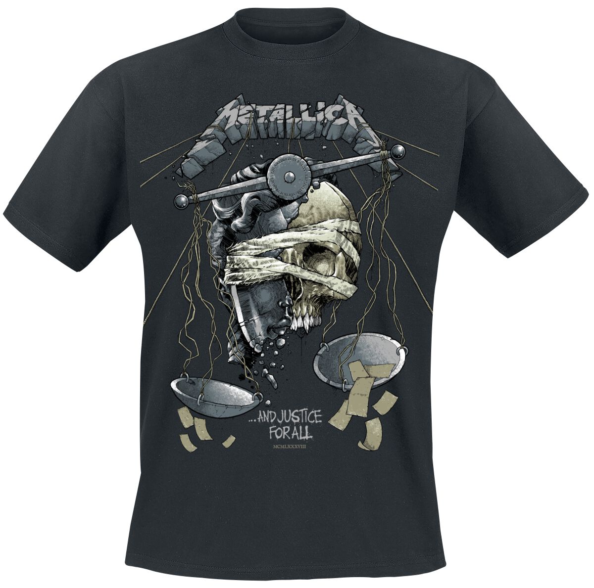 Metallica T-Shirt - LP Justice - S bis 5XL - für Männer - Größe XXL - schwarz  - EMP exklusives Merchandise!