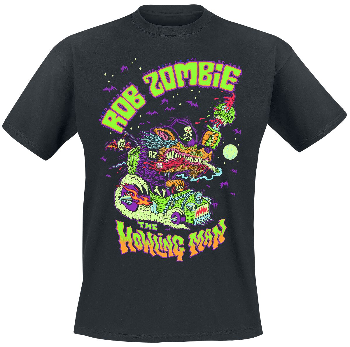 Image of Rob Zombie Big Howling Tee T-Shirt schwarz