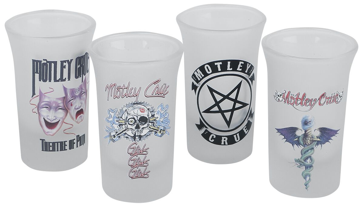 Mötley Crüe Schnapsglas-Set - klar  - Lizenziertes Merchandise!