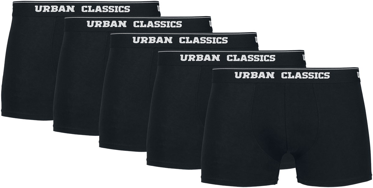 Urban Classics - Organic Boxer Shorts 5-Pack - Boxershort - schwarz