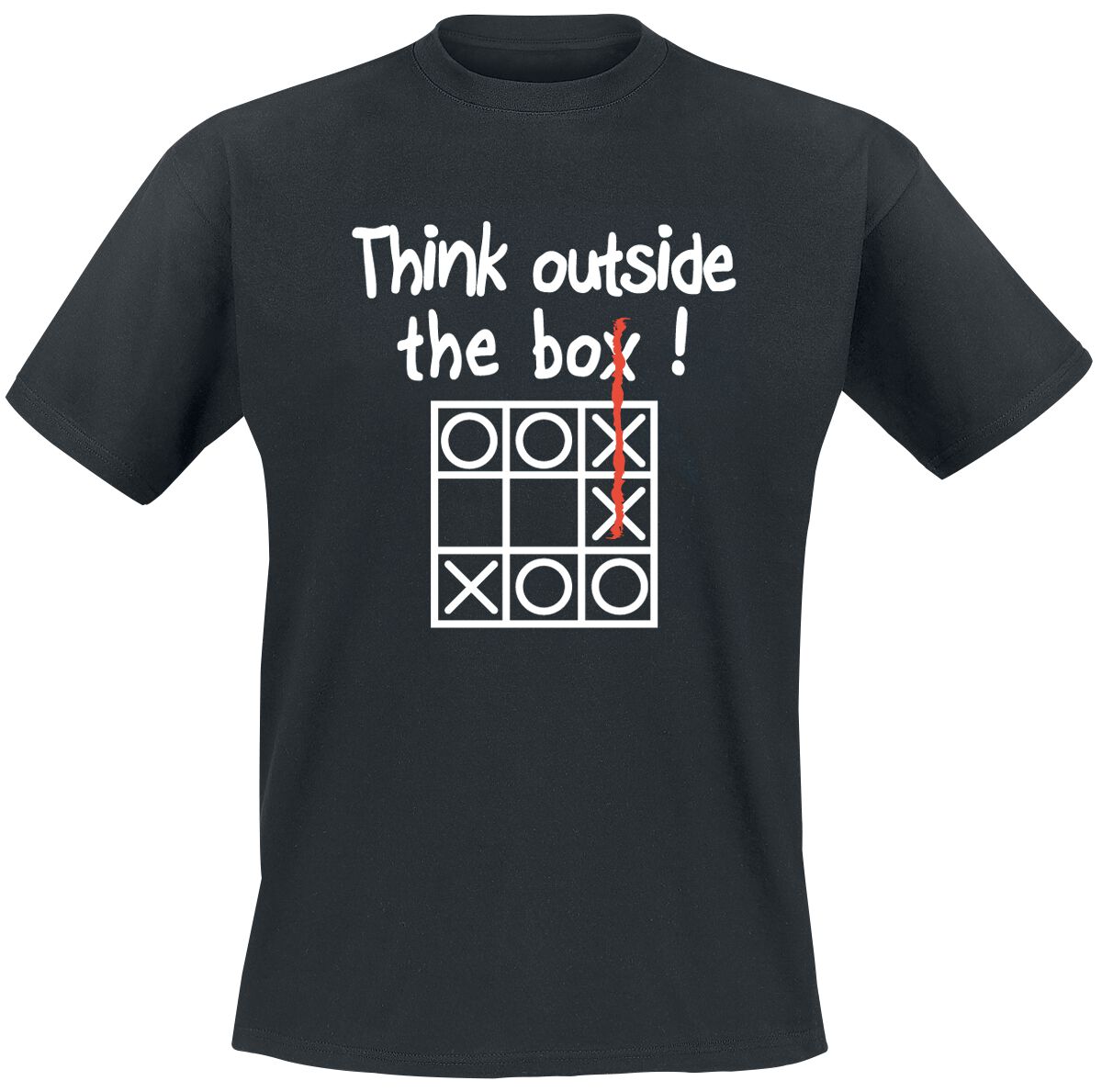 Sprüche T-Shirt - Think Outside The Box - L bis 5XL - für Männer - Größe XXL - schwarz