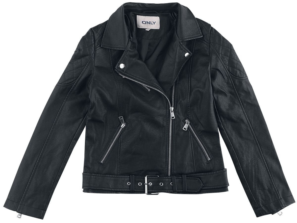 Kids ONLY Amelia Faux Leather Biker Jacket Jacke schwarz