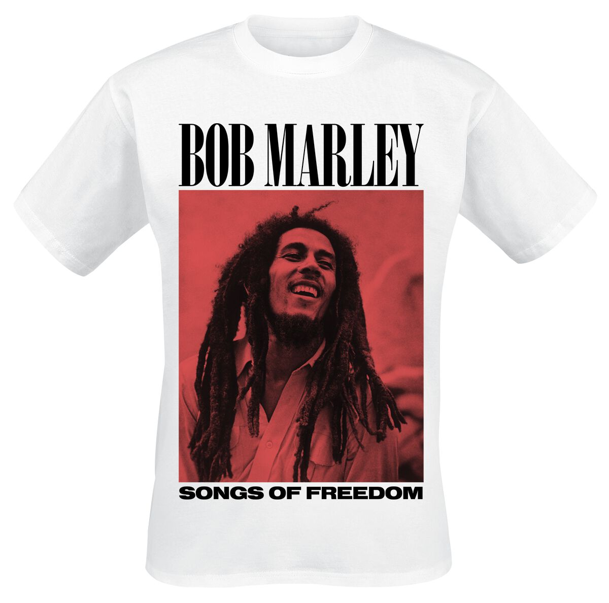 Bob Marley T-Shirt - Songs Of Freedom - S - für Männer - Größe S - weiß  - Lizenziertes Merchandise!