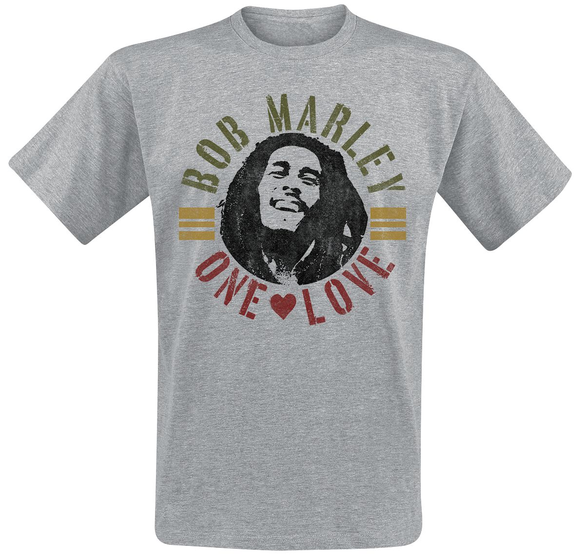 Bob Marley T-Shirt - One Love Vintage - 3XL - für Männer - Größe 3XL - grau meliert  - Lizenziertes Merchandise!