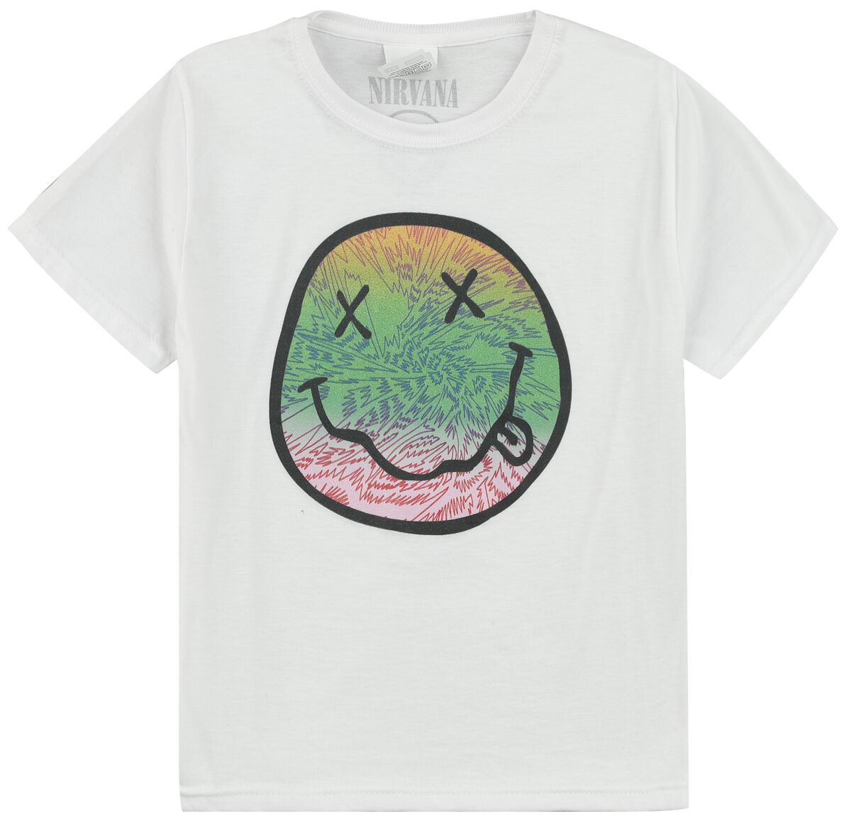 Image of T-Shirt di Nirvana - Kids - Multicolor Smiley - 104 a 116 - ragazzi & ragazze - bianco