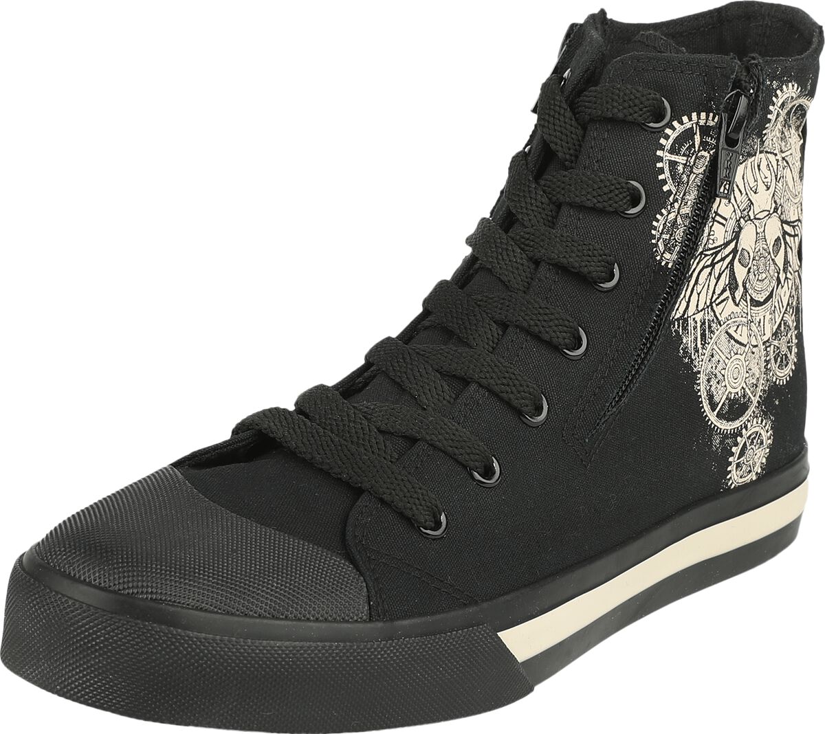 Gothicana by EMP Sneaker with Industrial Beetle Print Sneaker high schwarz in EU40