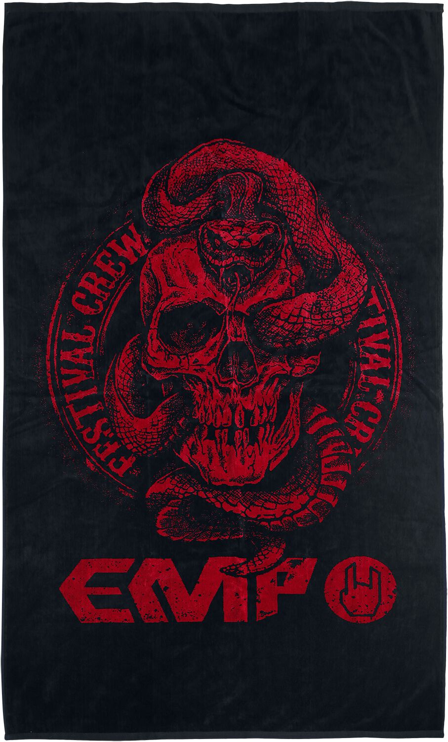 EMP Special Collection Badetuch - Skull n' Snake - Handtuch - schwarz/weiß/rot