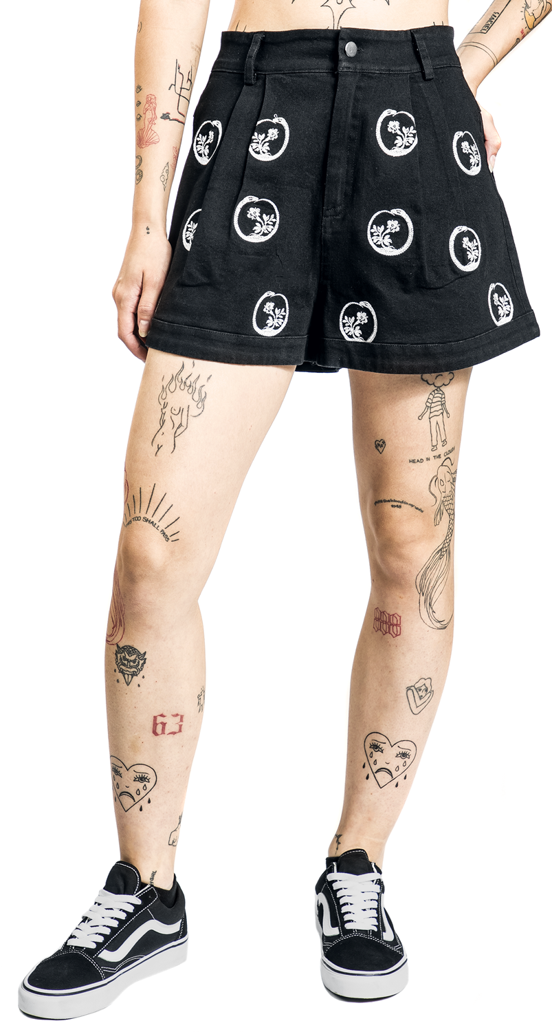 Jawbreaker Twill Mini Skirt Short schwarz weiß