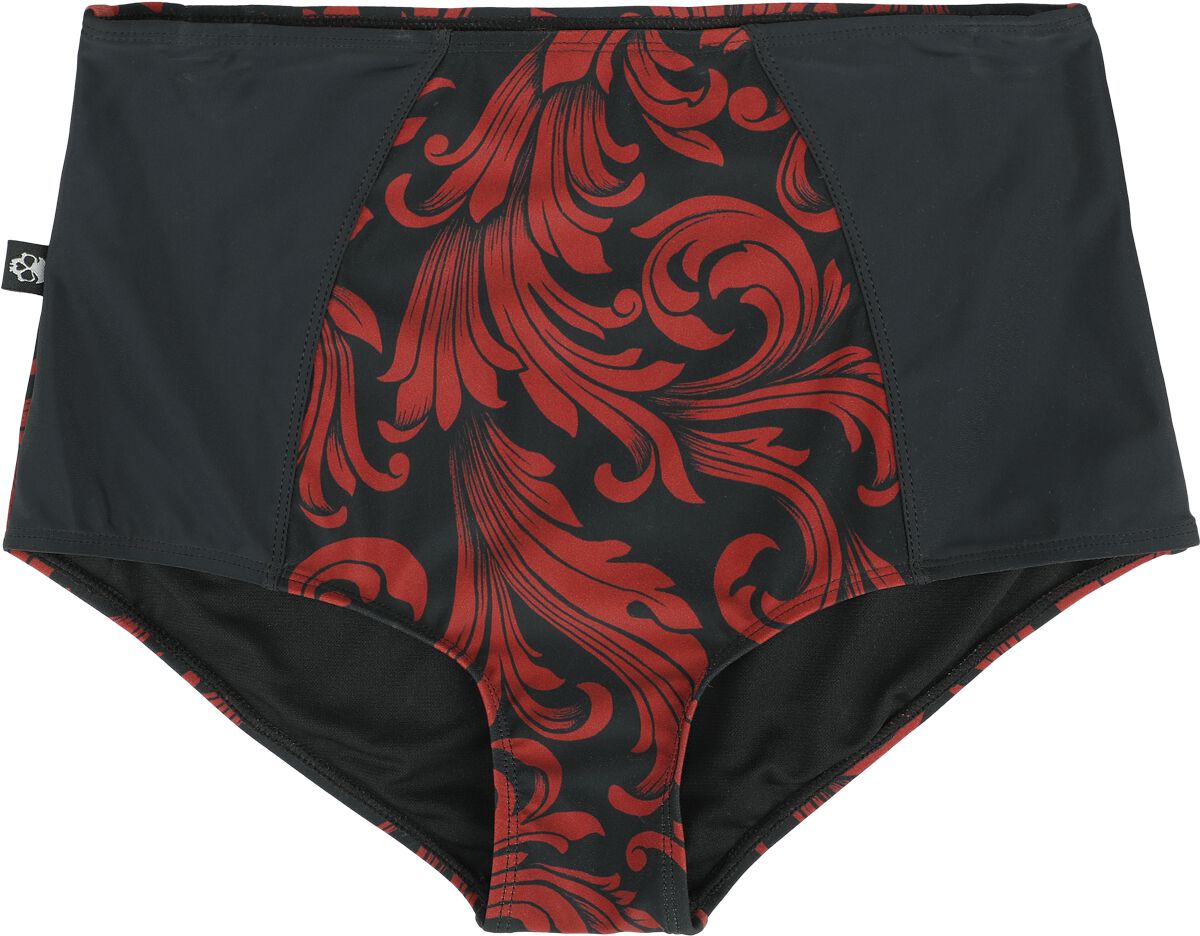 Black Premium by EMP Bikini-Unterteil - High Waist Bikini Slip With Ornaments - S bis XXL - für Damen - Größe L - schwarz