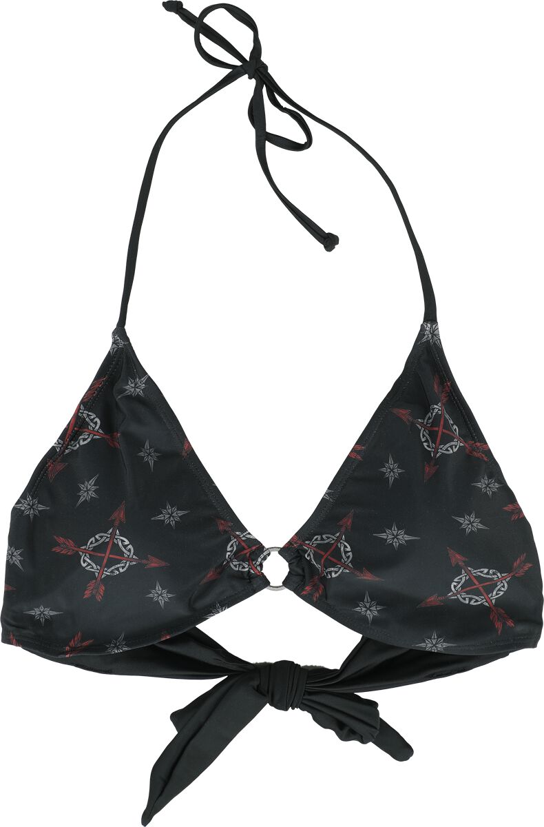 Black Premium by EMP - Bikini Top With Celtic Prints - Bikini-Oberteil - schwarz - EMP Exklusiv!