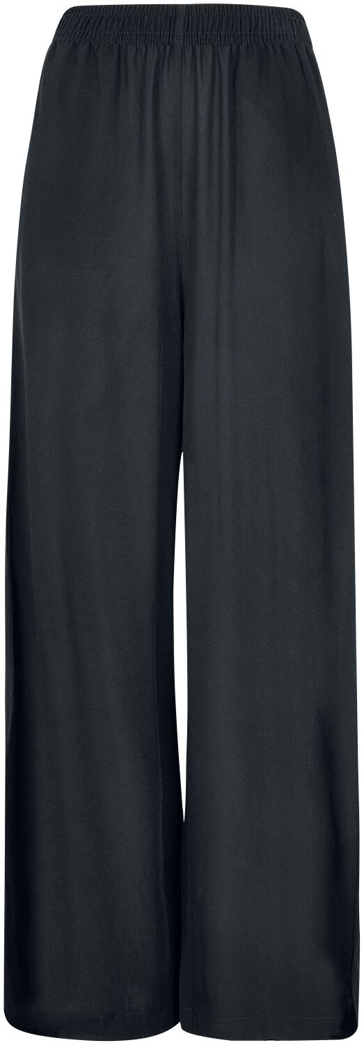 Urban Classics Stoffhose - Ladies Wide Leg Viscose Pants - XS bis 4XL - für Damen - Größe L - schwarz