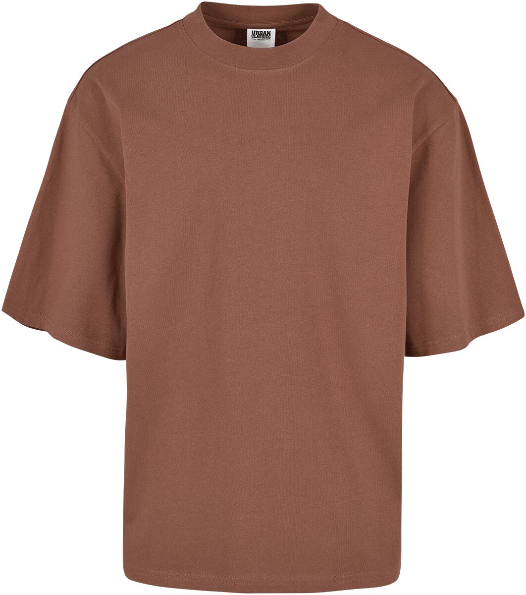 Urban Classics T-Shirt - Organic Oversized Sleeve Tee - S bis L - für Männer - Größe S - rotbraun
