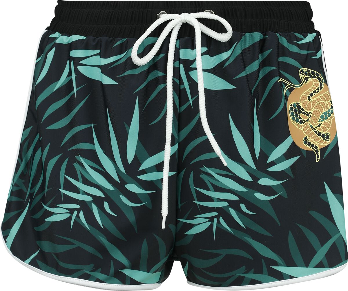 RED by EMP - Swim Shorts With Palm Trees - Bikini-Unterteil - schwarz|grün - EMP Exklusiv!