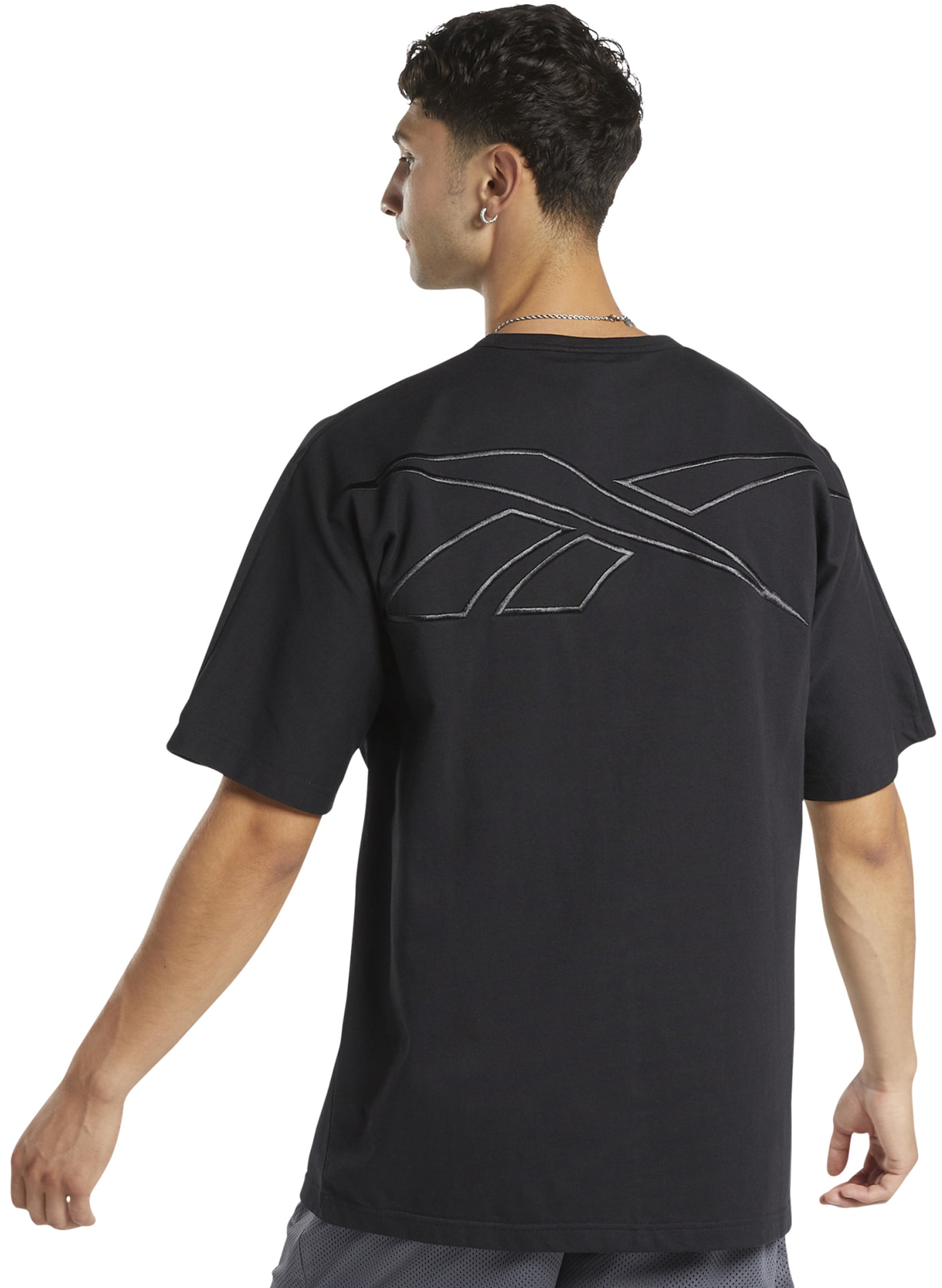 Reebok BB BBALL HW SS POCKET TEE T-Shirt schwarz