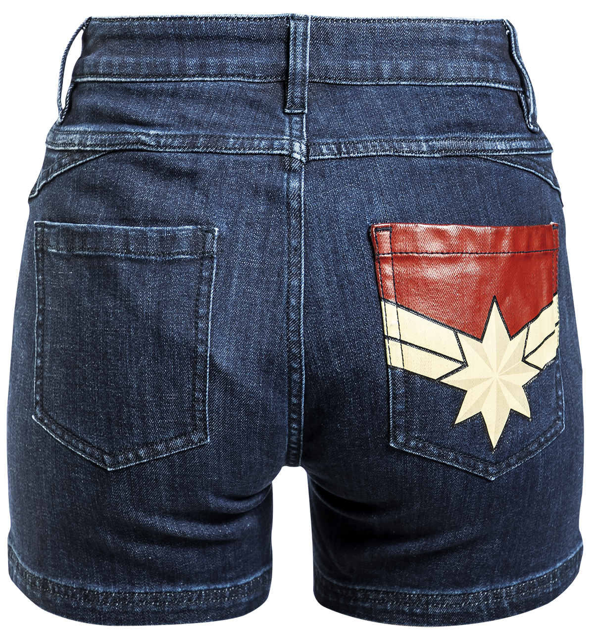 The Marvels - Marvel Short - Star - 27 bis 31 - für Damen - Größe 28 - denim/blau  - EMP exklusives Merchandise!