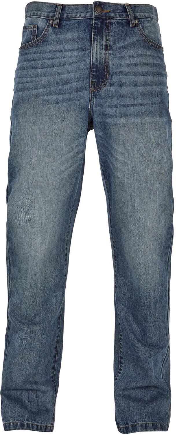 Urban Classics Jeans - Flared Jeans - W30L33 bis W34L34 - für Männer - Größe W32L33 - blau