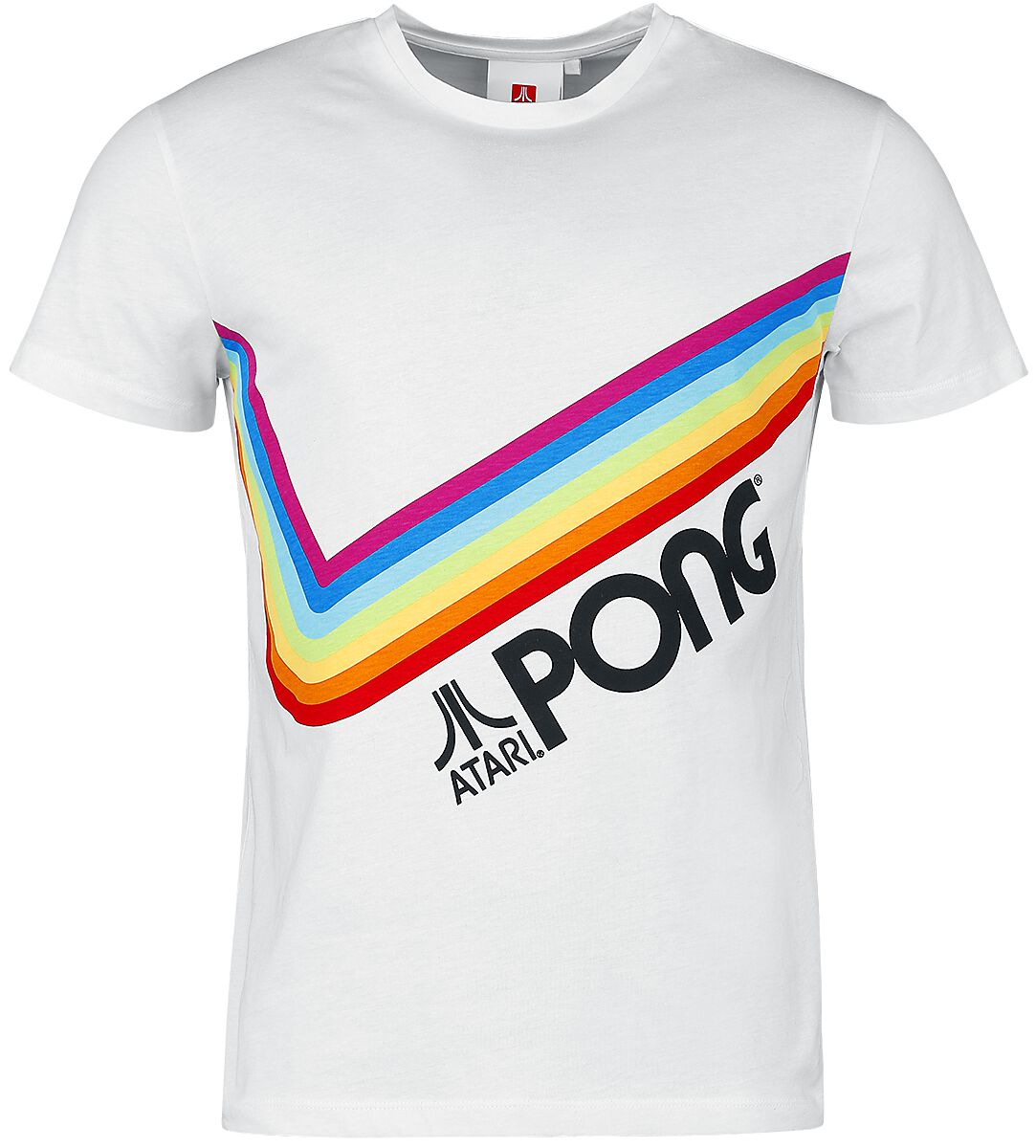 Atari Pong - Pride Rainbow T-Shirt weiß in XXL
