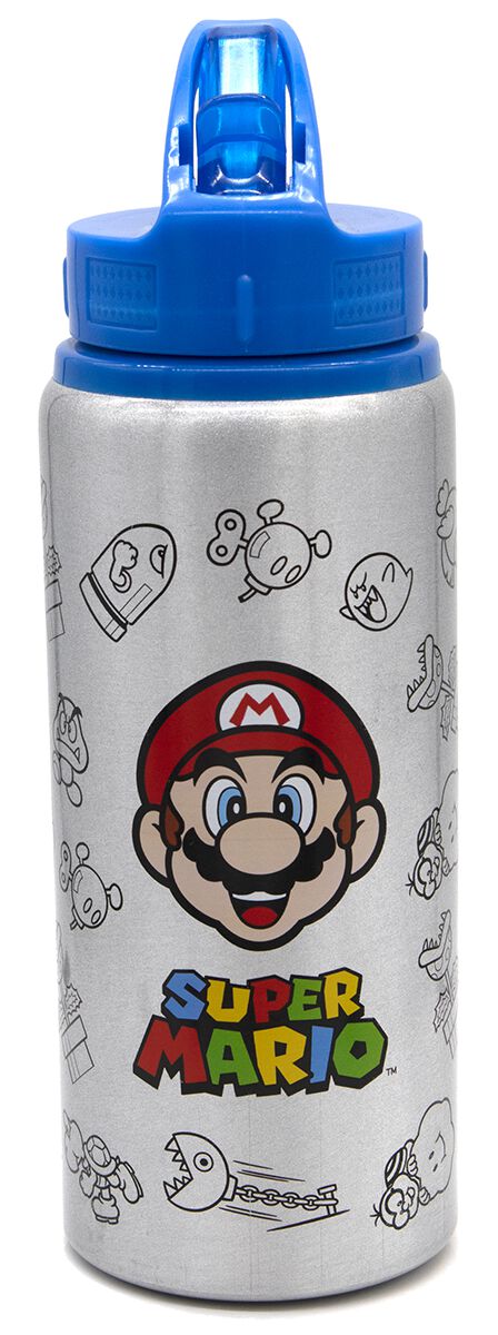 Super Mario Mario Trinkflasche multicolor