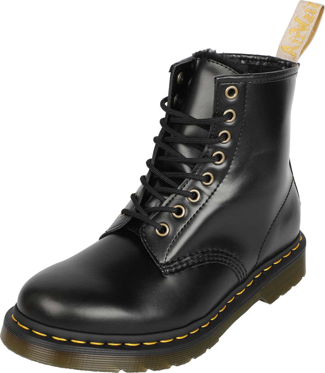 Dr. Martens Boot - Vegan 1460 - Black Norfolk Flat - EU36 bis EU37 - Größe EU37 - schwarz