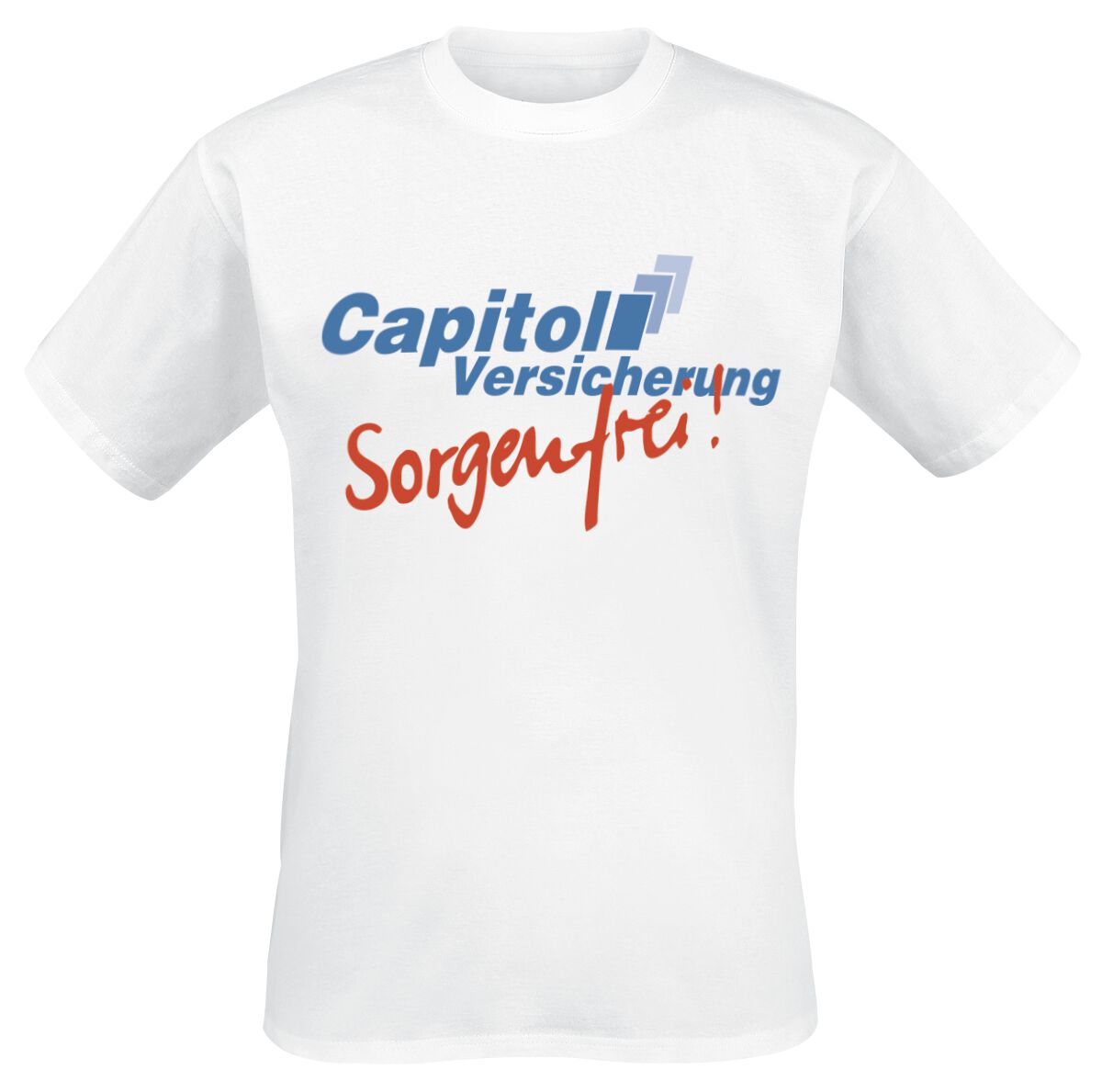 Stromberg T-Shirt - Capitol Versicherung - Sorgenfrei! - S bis 4XL - für Männer - Größe XXL - weiß